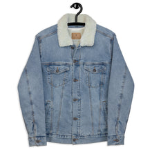 Load image into Gallery viewer, leann freakin' rimes unisex denim sherpa jacket