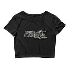 Load image into Gallery viewer, "don't be basic" ~ team leann women’s crop tee