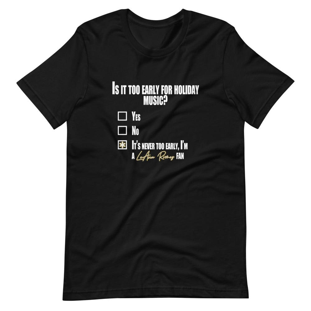 LeAnn Rimes - Holiday Music Short-Sleeve Unisex T-Shirt (dark)